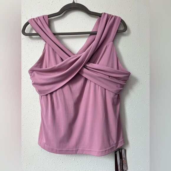 NWT OGL Eco-SkinKiss® Criss Cross Off Shoulder New Airy Brami Top - Rose Mauve - Picture 2 of 12